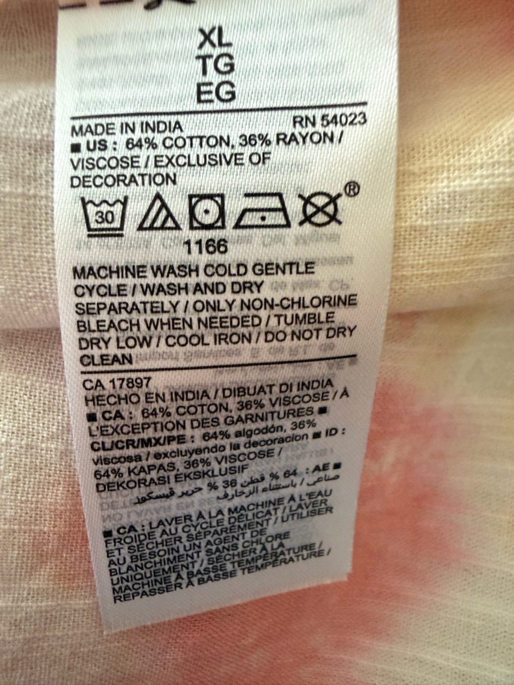 Brand New Old Navy Tie-Dye Tiered Maxi Sundress - Pink/Peach/Yellow - Picture 10 of 10